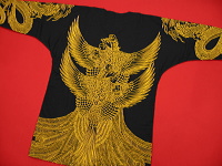 東京いろは・鯉口シャツ（ダボシャツ）　鳳凰と龍の柄